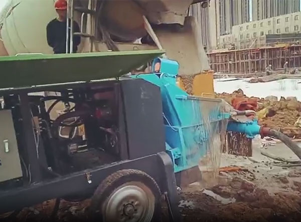 混凝土液壓濕噴機(jī)施工視頻