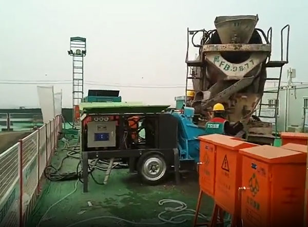 液壓泵送式混凝土濕噴機(jī)施工視頻