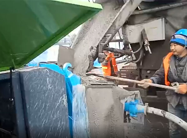 液壓泵送濕噴機(jī)施工視頻