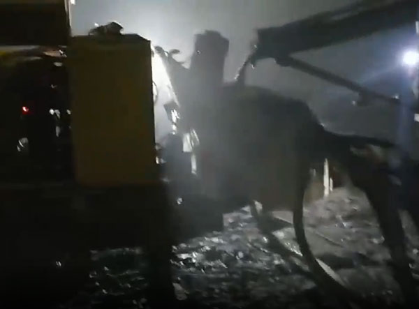 隧道用雙噴頭濕噴機(jī)施工視頻